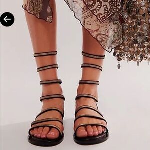 Free People Womens Black Theia Gladiator Sandals Size 9 New in Box